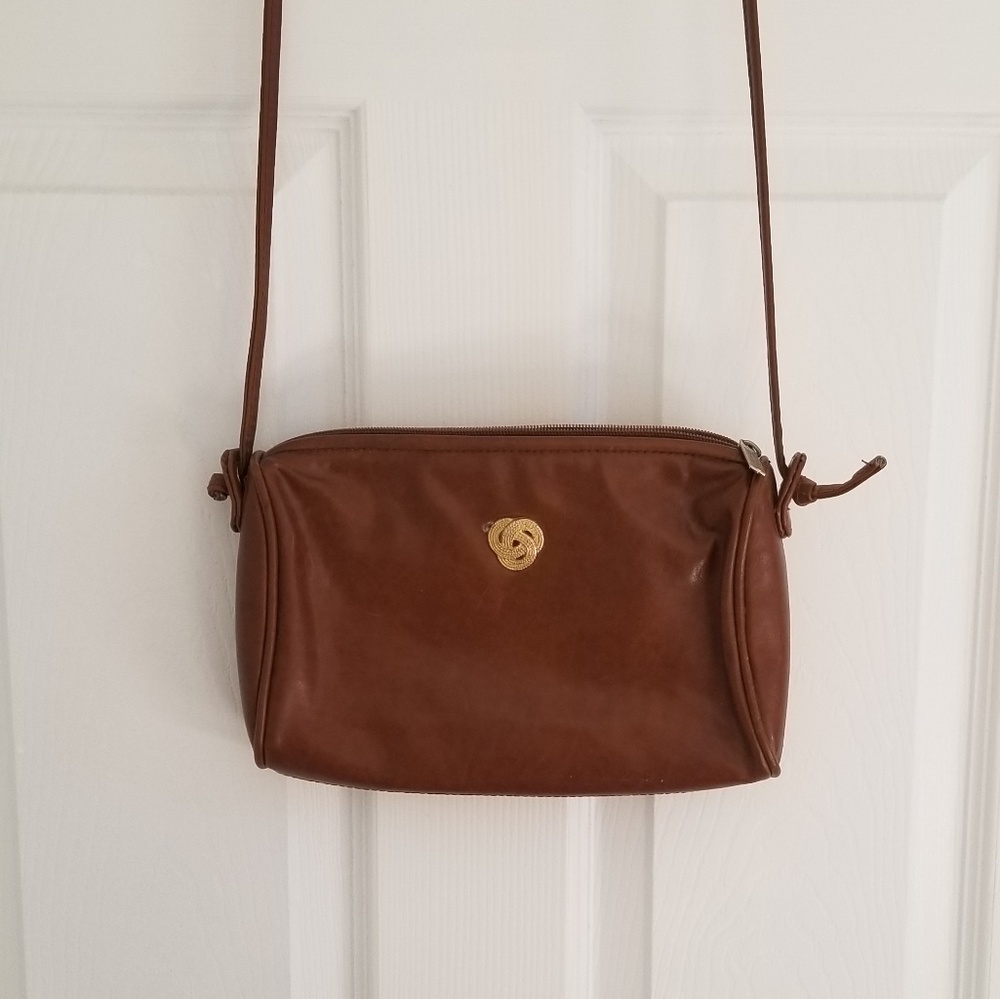 Vintage leather cross body bag